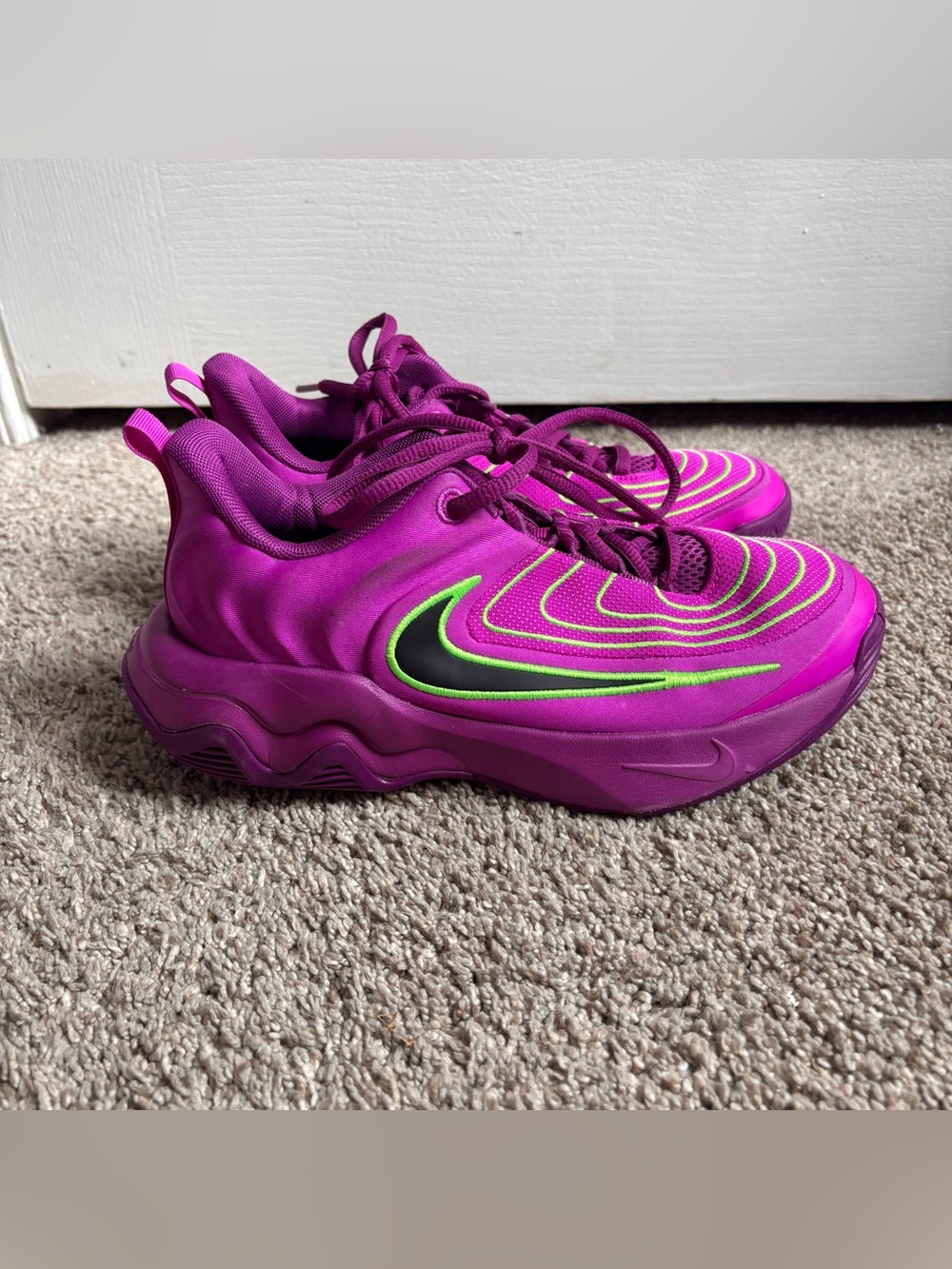 Nike Giannis Immortality 4 GS Basketball Shoes Size 3Y Berry Purple